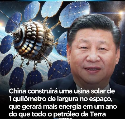 ​A China está planejando construir uma usina de energia solar no espaço